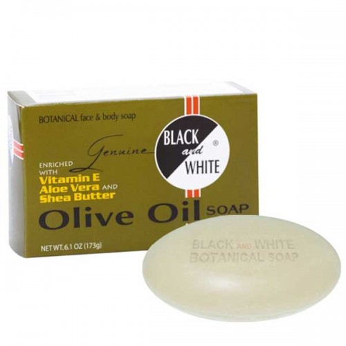 Black and White Olive Oil Soap 6oz
